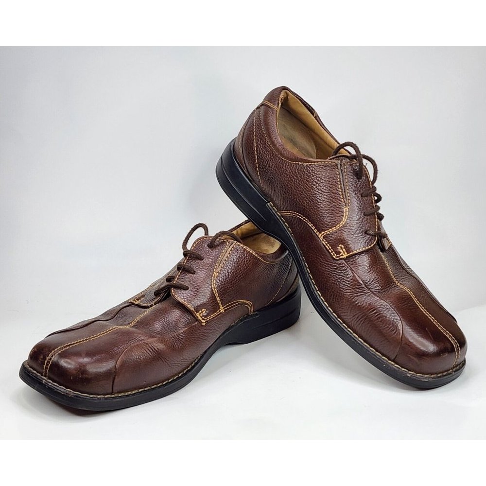 Dockers Mens Shoes Size 10.5M Brown Leather Derby Oxfords Dad Classic Core